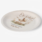 Boho Style Baby stroller neutral baby shower Papieren Bordje (Gekanteld)