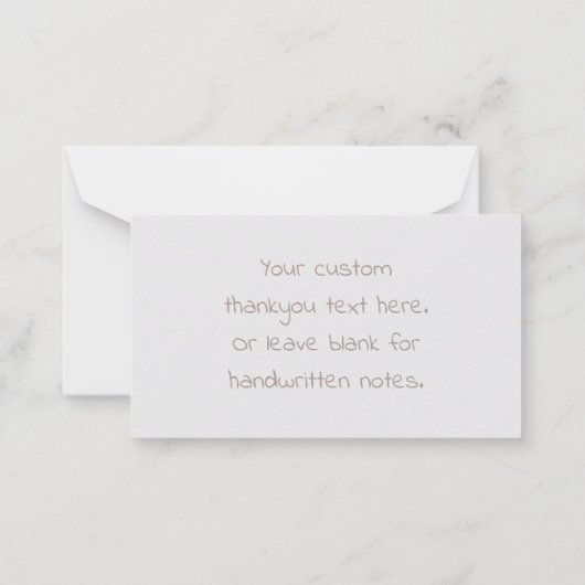 Boho Style Bedankt Notitiekaartje (Achterkant)