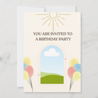 Boho Style Birthday Invitation card  Kaart