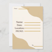 Boho Style Birthday Invitation card  Kaart (Achterkant)