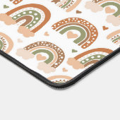 Boho Style Bruin Tan Rainbow Hart Patroon Bureaumat (Hoek)