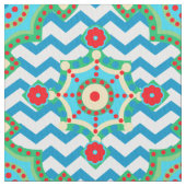 Boho Style | Carnival Colors Chevron Stof (Close Up)