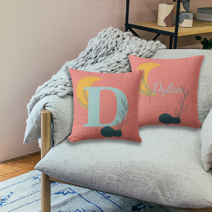 Boho Style Custom Monogram en naam Kussen