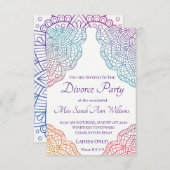 Boho Style Divorce Party Kaart (Voorkant / Achterkant)