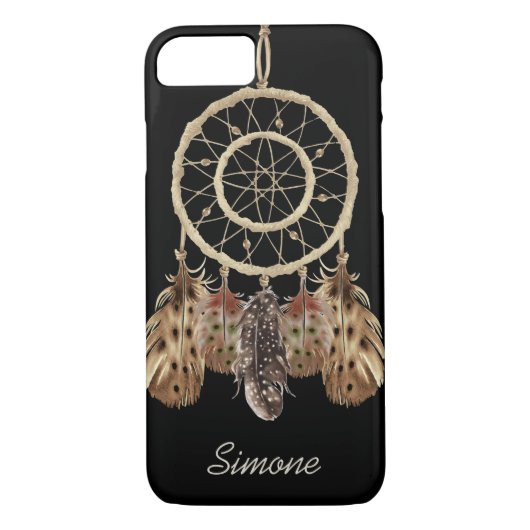 Boho Style Dream Catcher met Monogram Case-Mate iPhone Case (Achterkant)