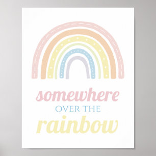 Boho Style Ergens over de regenboog Poster