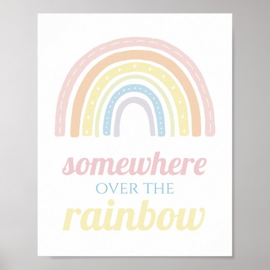 Boho Style Ergens over de regenboog Poster (Voorkant)