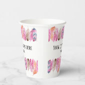 Boho Style Feather Cup met jouw tekst Papieren Bekers (Rechts)