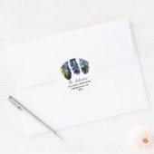 Boho Style Feathers ronde retour adreslabels Ronde Sticker (Envelop)