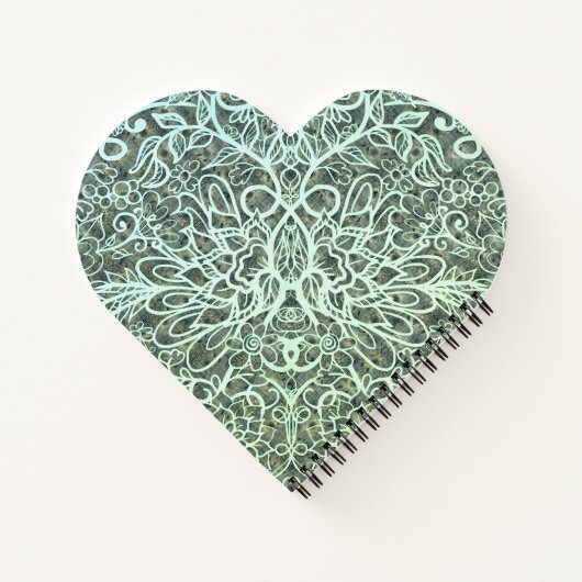 Boho Style | Grunge Ombre Floral Art Notitieboek (Achterkant)