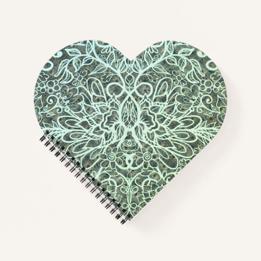 Boho Style | Grunge Ombre Floral Art Notitieboek (Voorkant)