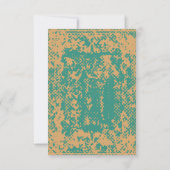 Boho Style Halftone Grunge Blank Invitation Kaart (Achterkant)