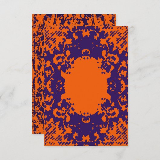 Boho Style Halftone Grunge Texture Invitation Kaart (Voorkant / Achterkant)