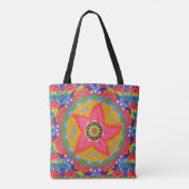Boho Style | Koral Floral Motif Tote Bag (Achterkant)