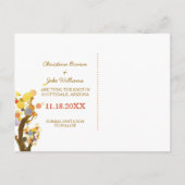 Boho Style Love Trees Wedding Save the Date Aankondigingskaart (Achterkant)
