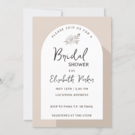 Boho Style Minimalistisch Vrijgezellenfeest voor b Kaart