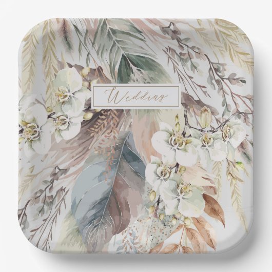 Boho Style Papieren Bordje (Voorkant)