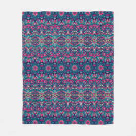 Boho Style Pink Fleece Blanket Deken
