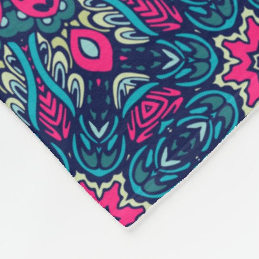 Boho Style Pink Fleece Blanket Deken (Hoek)