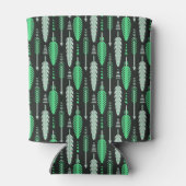 boho style retro etnische feather green pattern blikjeskoeler (Achterkant)