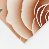 Boho Style Roses In Pastel Orange And Sage Green  Fleece Deken (Hoek)