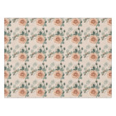 Boho Style Roses In Pastel Orange And Sage Green Tafelkleed (Voorkant (Horizontaal))