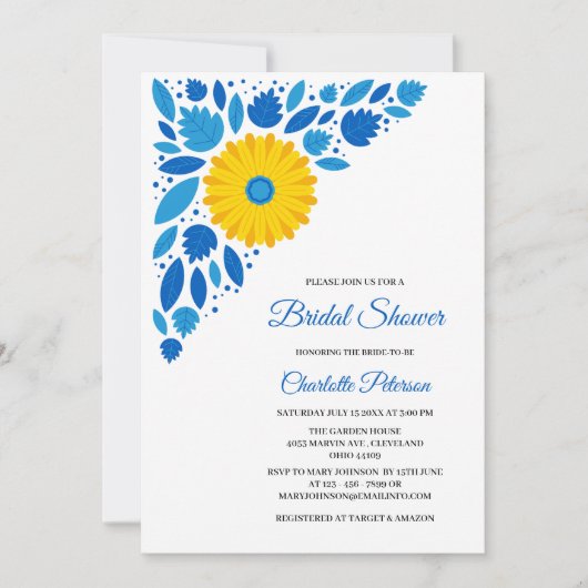 Boho Style Rustic Sunflower Vrijgezellenfeest Kaart (Voorkant)