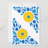 Boho Style Rustic Sunflower Vrijgezellenfeest Kaart (Achterkant)