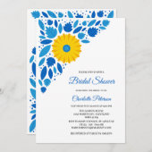 Boho Style Rustic Sunflower Vrijgezellenfeest Kaart (Voorkant / Achterkant)