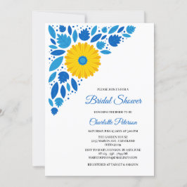 Boho Style Rustic Sunflower Vrijgezellenfeest Kaart