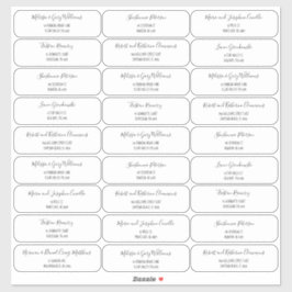 Boho Style Script Lettering gastadres Sticker