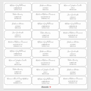 Boho Style Script Lettering gastadres Sticker