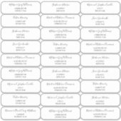 Boho Style Script Lettering gastadres Sticker (Voorkant)