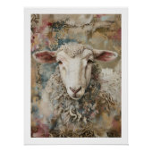 Boho Style Sheep Poster door PS Natuur Design (Voorkant)