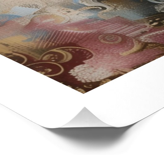 Boho Style Sheep Poster door PS Natuur Design (Hoek)