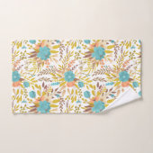 Boho Style Summer Wildflower Monogram Bad Handdoek (Handdoek)