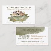 Boho Style Verzorging Dier Bad Spa Katten Honden Visitekaartje (Voorkant / Achterkant)