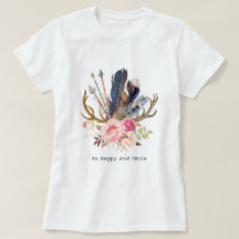 Boho Style Vrouwelijk Ontwerp aanpasbaar T-shirt