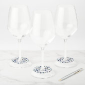 Boho Style Waterverf Feathers Place Card Wijnglaslabel (Set)