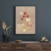 Boho Style Wildflower Minimalistisch Poster