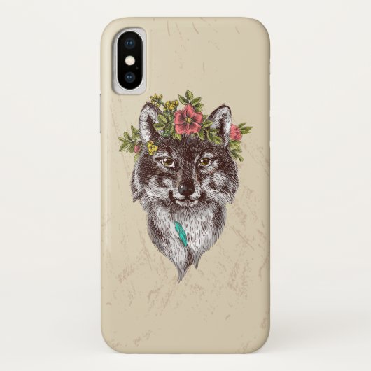 Boho Style Wolf Halo Portrait Case-Mate iPhone Case (Achterkant)