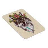 Boho Style Wolf Halo Portrait Magneet (Rechterzijde)