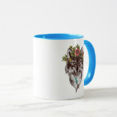 Boho Style Wolf Halo Portrait Mok (Voorkant rechts)