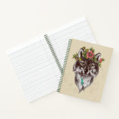 Boho Style Wolf Halo Portrait Notitieboek (Binnen)