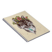 Boho Style Wolf Halo Portrait Notitieboek (Rechterzijde)