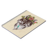 Boho Style Wolf Halo Portrait Notitieboek (Linkerzijde)