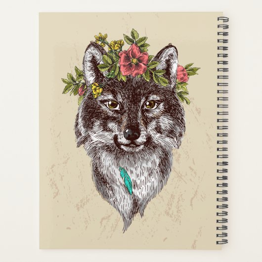 Boho Style Wolf Halo Portrait Planner (Achterkant)