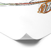 Boho Style Woman in Yoga Pose Single Line Art Post Poster (Hoek)