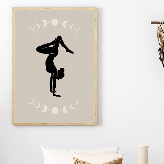 Boho Style Yoga Pose Art Poster