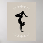 Boho Style Yoga Pose Art Poster (Voorkant)